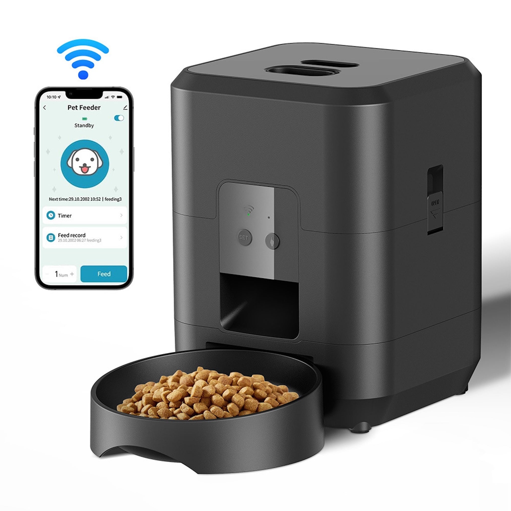 Smart Pet Feeder with HD Camera - 2L - WiFi &amp; App Control