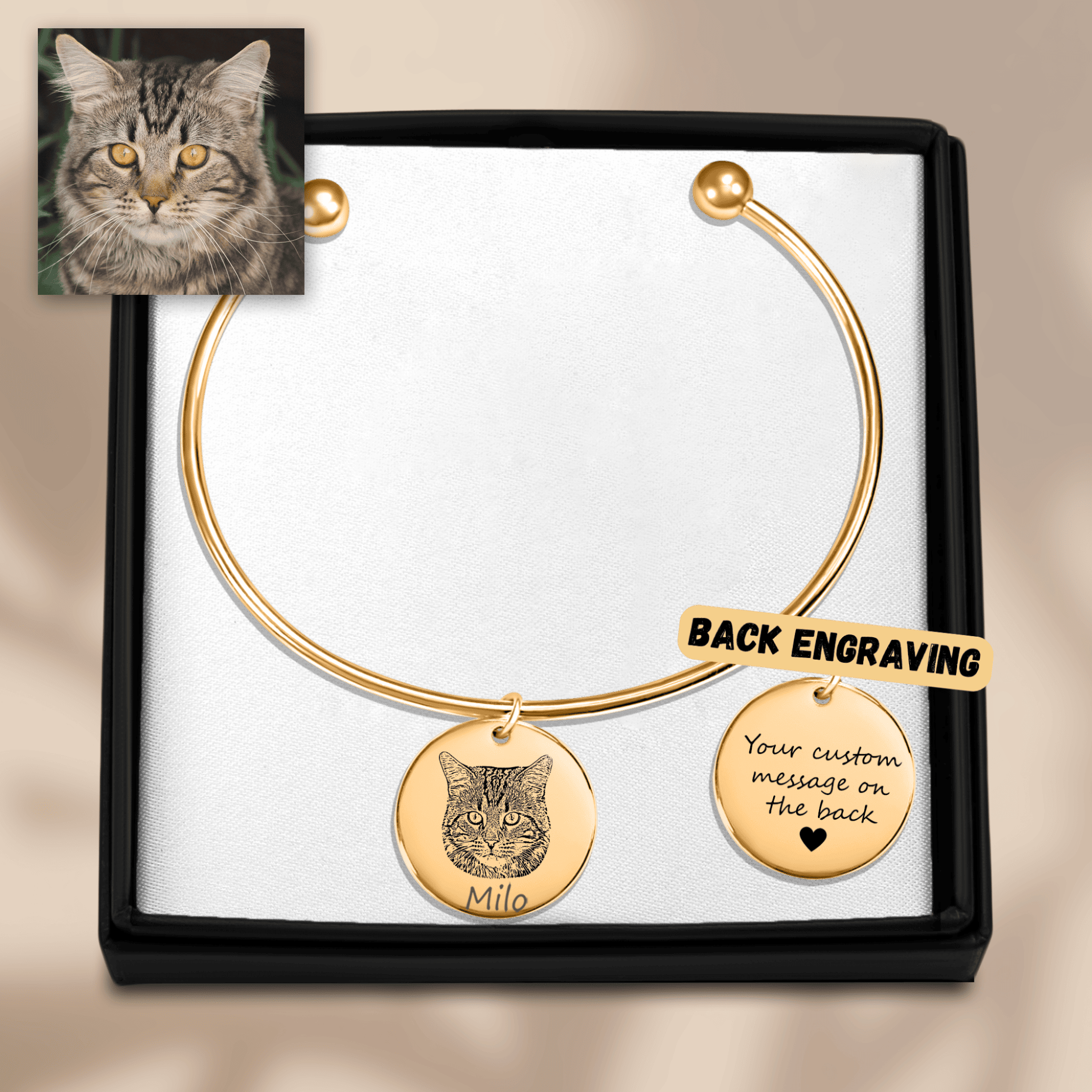 Custom Cat Portrait Bangle