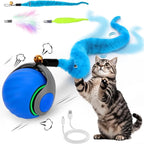 Smart Interactive Cat Ball - Automatic Rolling Toy with Feathers